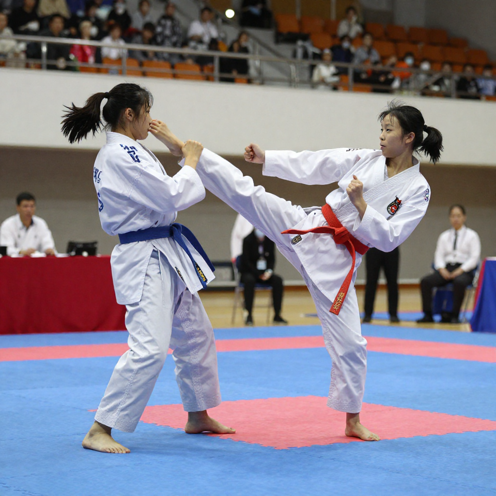 Karate training at Q Combat Academy