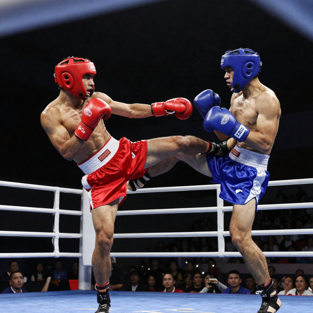 Kickboxing training at Q Combat Academy